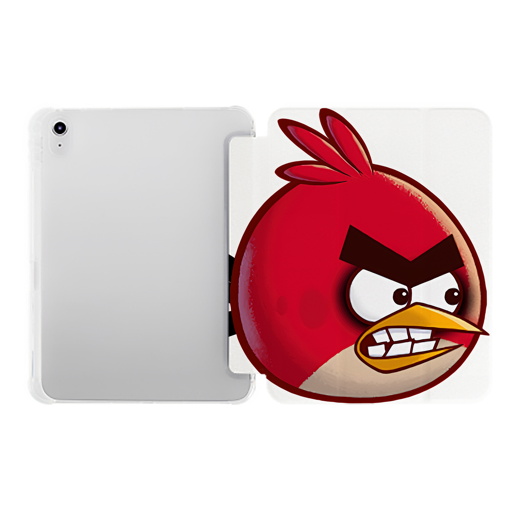 （画像用） Angry Birds アングリーバード IPad ケース ペン収納付き 三つ折りスタンド PUレザー×シリコン 対応機種9.5/10.5/10.9インチ